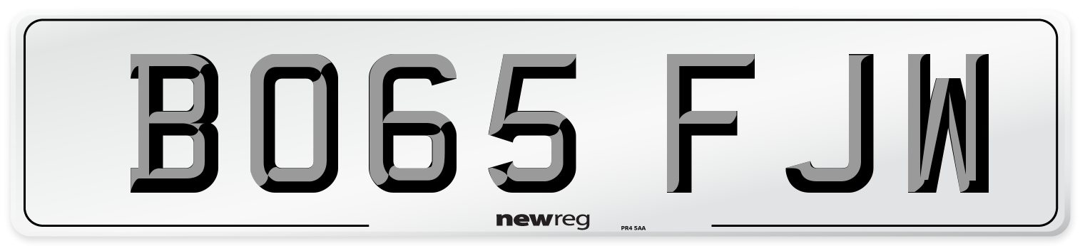 BO65 FJW Number Plate from New Reg
